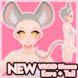 𝗡𝗘𝗪【Vroid】Mouse ears and tail / ネズミの耳と尻尾