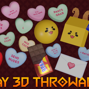 Valentines Day 3D Throwables