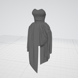 3dモデル　ドレス　服