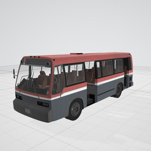 3dモデル　バス　乗り物　車