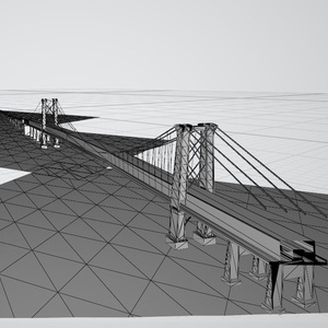 3dモデル　吊り橋　橋