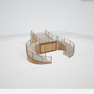 3dモデル　階段　公共　ワールド　家　豪邸　