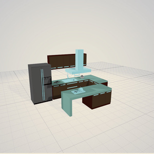 3dモデル　キッチン　調理場　調理　料理