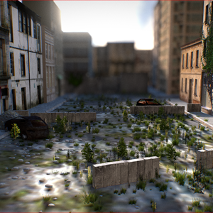 Postwar City - Exterior Scene  3D Model vrchat  戦後都市 - 外観シーン 3D モデル vrchat