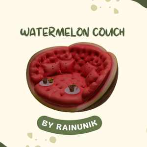 Watermelon Couch – AI-Generated 3D Model by Rainunik