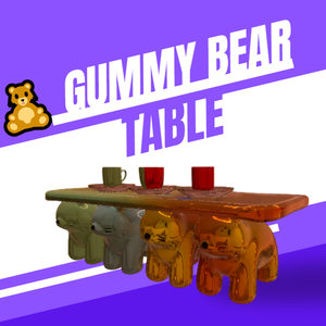 🧸 Gummy Bear Table – AI-Generated 3D Prop by Rainunik