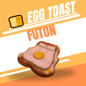 🍞 Egg Toast Futon – AI 3D Prop by Rainunik