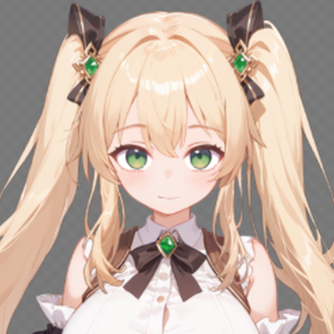 AVtuberモデルデータ【金髪ツインテール】