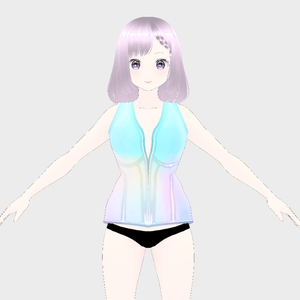 [vroid] - 虹色のコルセット/Rainbow Iridescent Corset