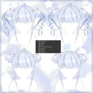𖹭ʚcute odango ɞ𖹭vrchat hair𖹭 缩略图 6
