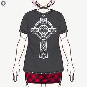 [VRoid][FREE]ヴィジュアル系クロスTシャツ