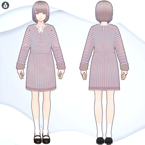 ★SALE★[VRoid1.0]ケーブルニットワンピースセット