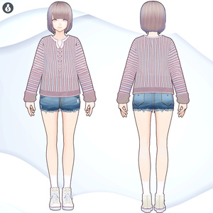 ★SALE★[VRoid1.0]ケーブルニットワンピースセット
