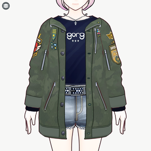 [VRoid][FREE]迷彩ミリタリージャケット