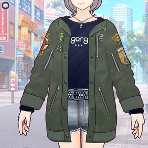 [VRoid1.0][FREE]迷彩ミリタリージャケット