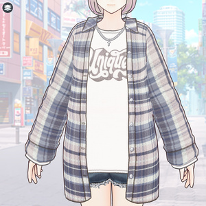 [VRoid][FREE]オーバーサイズネルシャツ