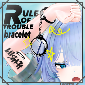 "Rule of trouble"handcuff bracelet