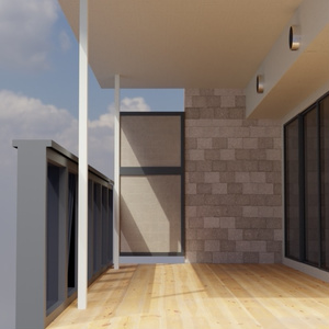 3DCG 【balcony】シンプルなベランダ