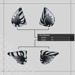 [3Dモデル]黒虎の耳と尾。 缩略图 3