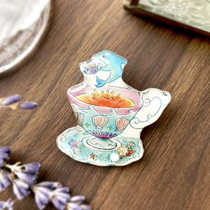 Mermaid teacup brooch｜マーメイドティーカップブローチ