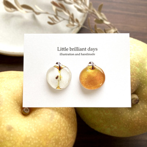 Pears earring｜梨のイヤリング・ピアス〔秋のフルーツ〕