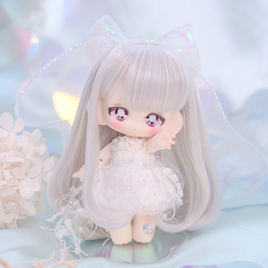 カカ星球】【6-7inch、7-8inch】ドールウィッグ ツイン三つ編み