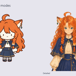 [PNGTuber] Fox Girl — Chibi + Storybook