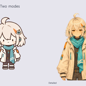 [PNGTuber] Android Girl — Chibi + Storybook