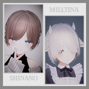 3Dヘアモデル VeilynShort【VRC Hair】 缩略图 7