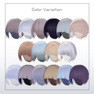 3Dヘアモデル VeilynShort【VRC Hair】 缩略图 16