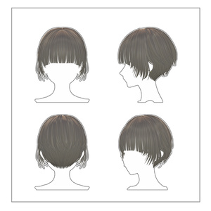 3Dヘアモデル VeilynShort【VRC Hair】 缩略图 3
