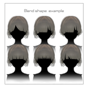 3Dヘアモデル VeilynShort【VRC Hair】 缩略图 5
