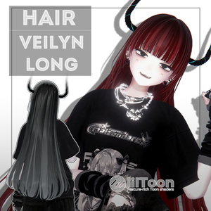 3Dヘアモデル VeilynLong【VRC Hair】