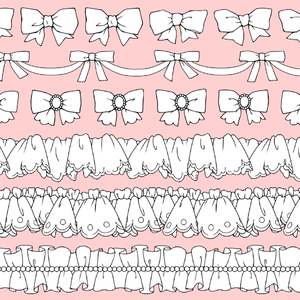 素材 シームレスのチュールパターン9種 みずの ゆめのイラスト Pixiv
