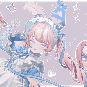 かわいいりぼんとすいさいめいく。