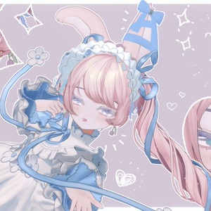 かわいいりぼんとすいさいめいく。