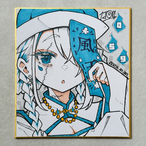 同人手描きイラスト原画（中色紙）『ブルーアーカイブ』(ブルアカ
