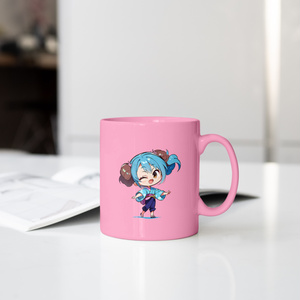 Cute digital design for sticker bundle (40P), Little girl standing ...