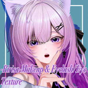 【VRChat 無料 Free有】莉々沙-Ririsa-Makeup & Eyelash/Eye Texture
