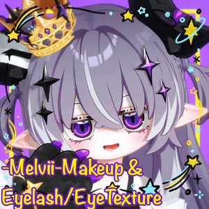 【VRChat 無料 Free有】邪竜メルヴィ(Melvii)-Makeup & Eyelash/Eye Texture