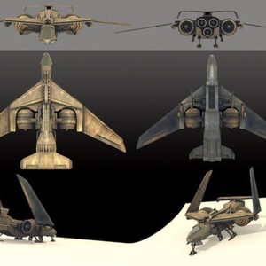 未来的な戦闘ジェット機リグモデル 3D 3D Model VRChat vrc