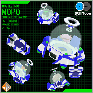 【オリジナル3Dモデル】MOBILE POT - MOPO -