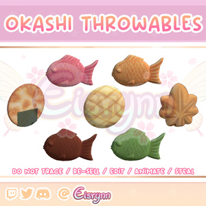 Okashi set - japanese throwables (textured edition!)