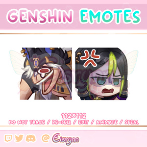 Genshin emotes pack (Cyno and Tighnari)