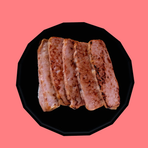 햄구이 / ハム焼き / Grilled Ham 3d model 缩略图 3