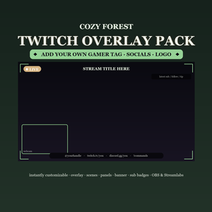 Cozy Forest Twitch Overlay Kit / コージーフォレスト