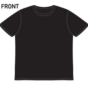たまえりグラフィティTシャツ　バックプリント（黒）