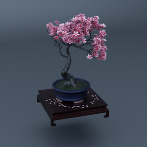 ELEGANT SAKURA BONSAI - 満開の桜盆栽セット - Tabletop Zen Prop