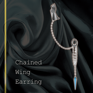 【VRChat想定】Chained Wing Earring