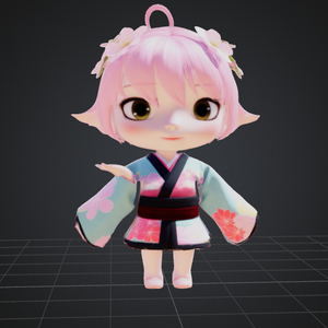 ファンタジーキャラクター 桜スプライト 3D モデル VRChat